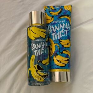 2 Victoria's Secret Banana Twist Fragrance Mist Body Spray & Lotion Perfume